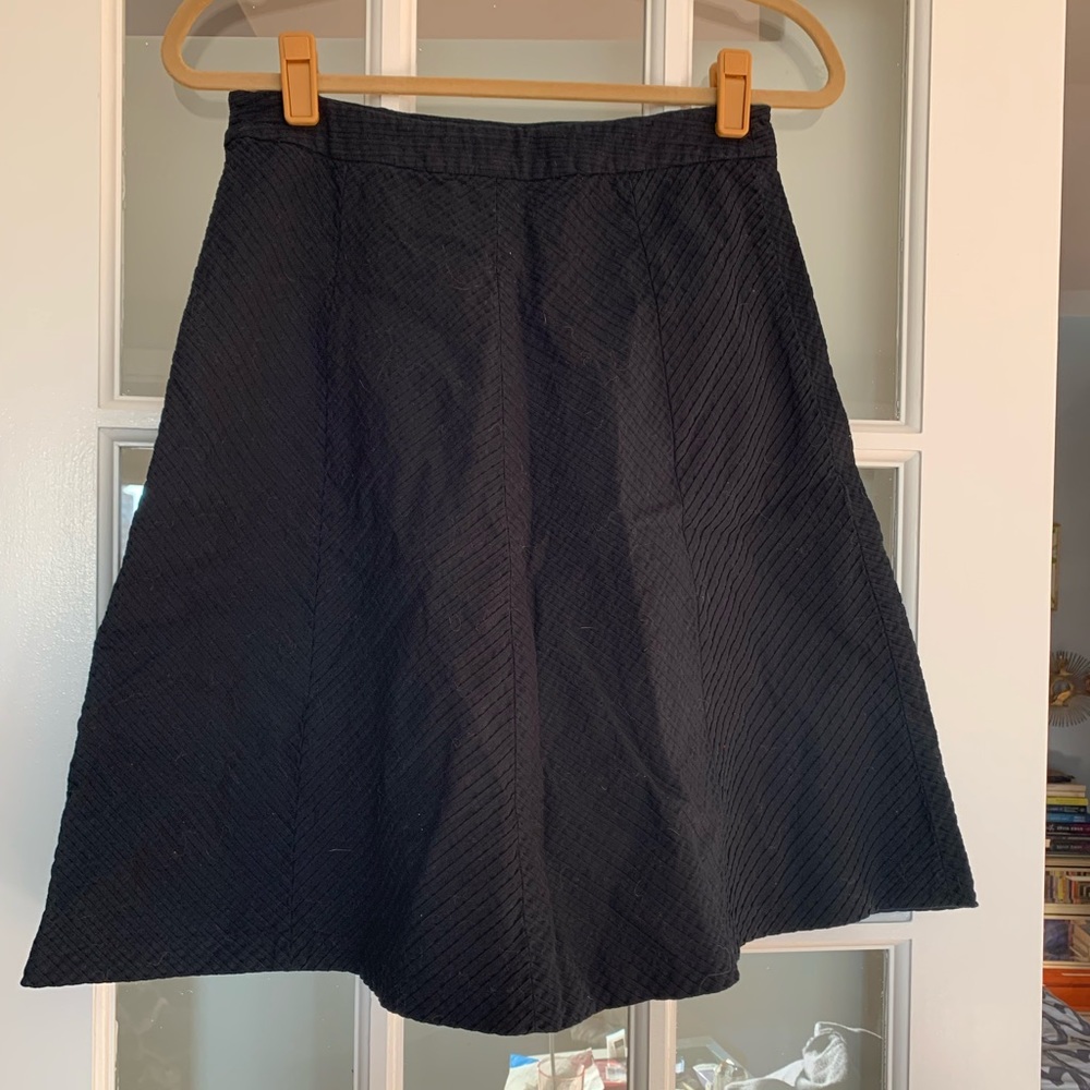 Banana Republic Black A-Line Textured Skirt 4